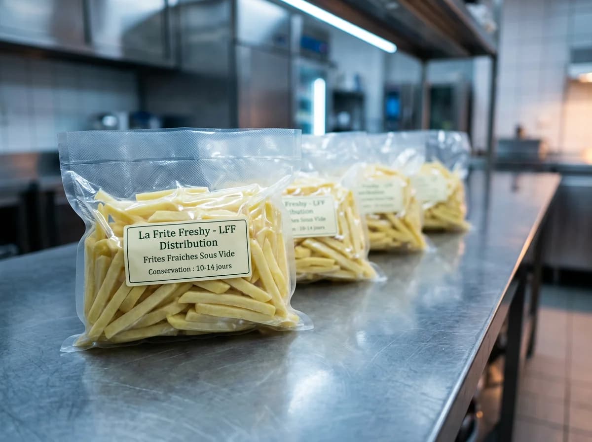 Frites fraîches sous vide - conditionnement professionnel